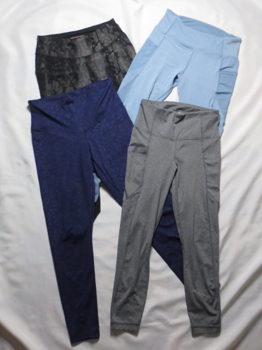 4 pc lot LEGGINGS blue CALIA black CALI yoga ANKLE pants MARIKA gray SIZE M/L
